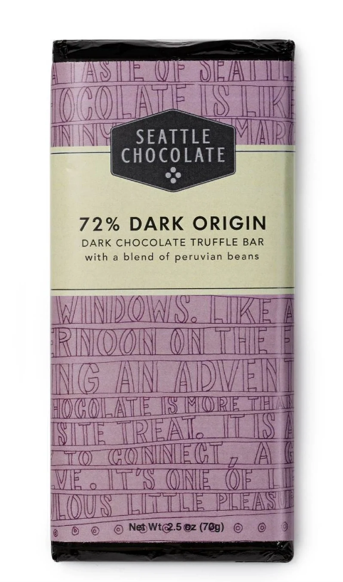 西雅图巧克力72%是黑巧克力