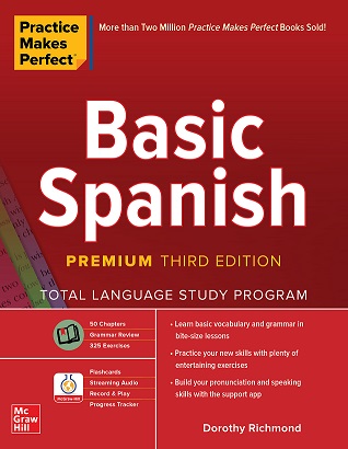 Cover Image For BASIC SPANISH - PRACTICE MAKES PERFECT