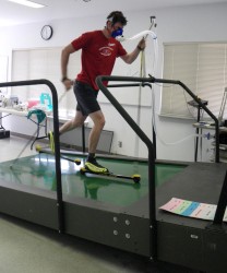 Roller Ski VO2max test at COCC Physiology Lab