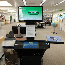 KIC BookEdge scanner in Barber Library