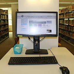 巴伯图书馆的站立式电脑亭