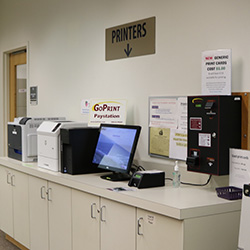 Print station at Barber Library