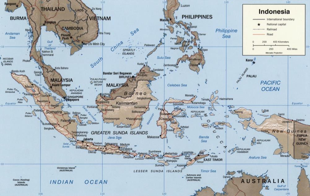 印度尼西亚地图